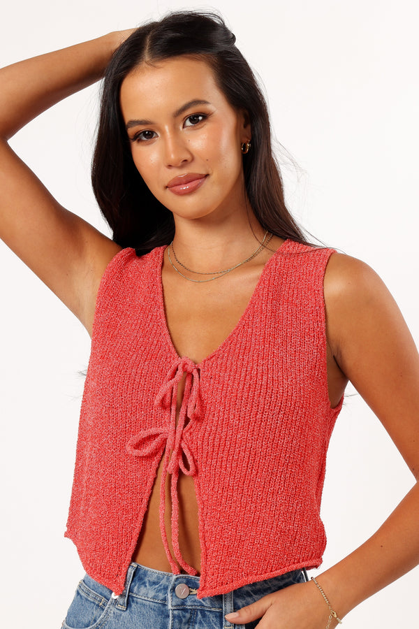 Petal and Pup USA TOPS Kendall Knit Top - Red