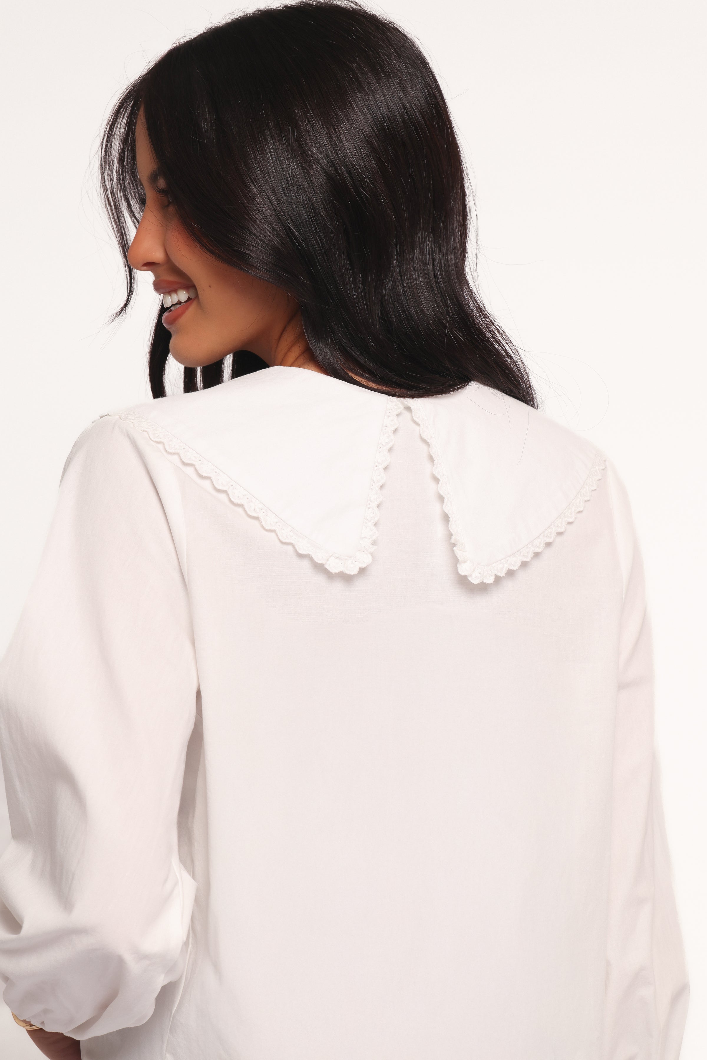 Petal and Pup USA TOPS Kenna Long Sleeve Top - White