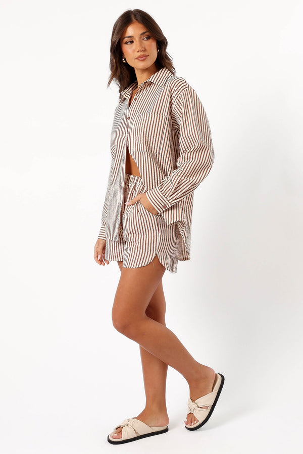 Petal and Pup USA TOPS Kennie Top - Brown Stripe