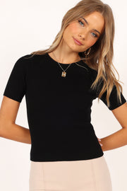 Petal and Pup USA TOPS Kimmie Knit Top - Black