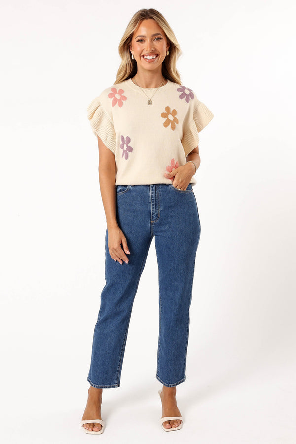 Petal and Pup USA TOPS Kinsley Floral Top - Cream Multi