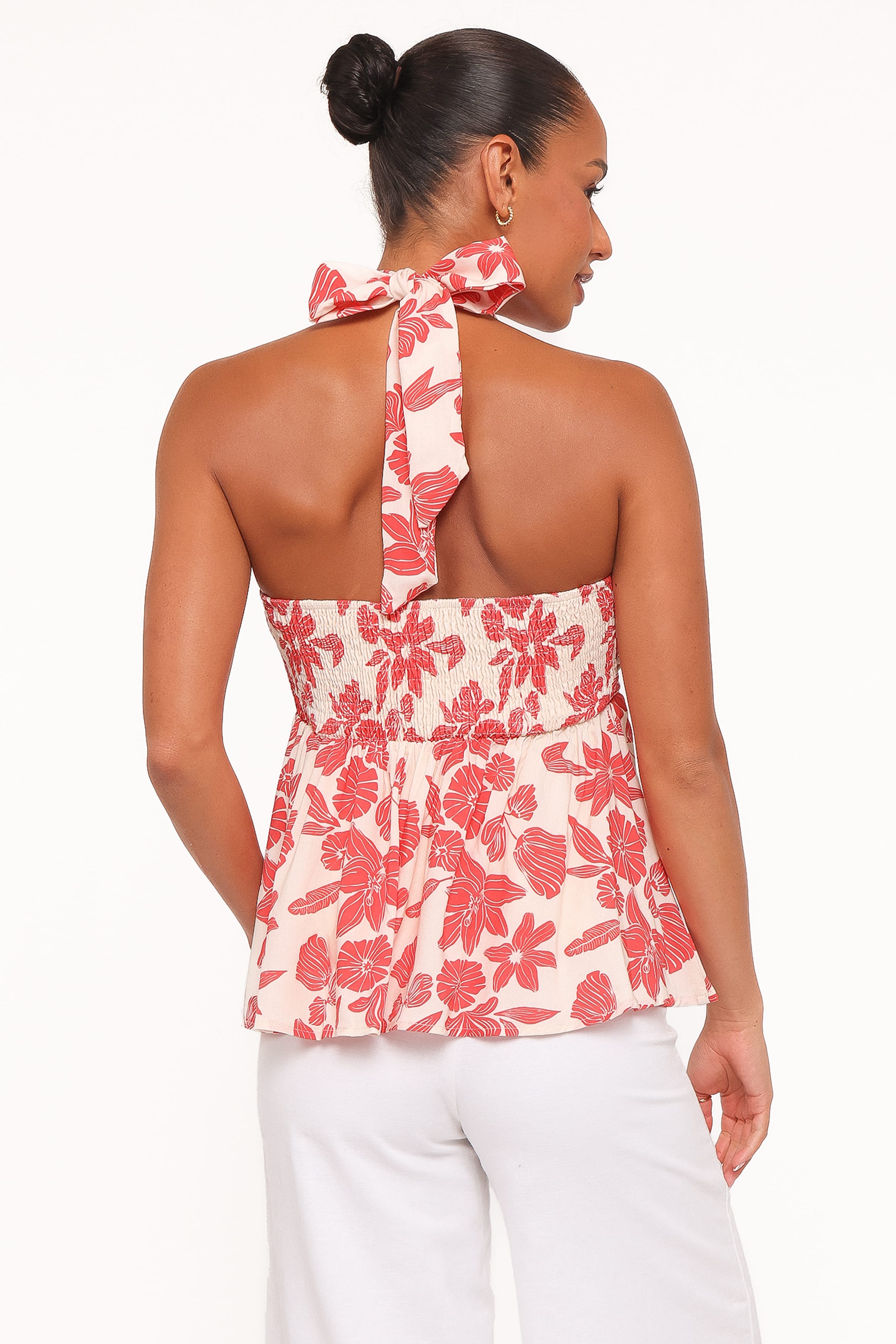 Petal and Pup USA TOPS Klara Halter Top - Red Floral