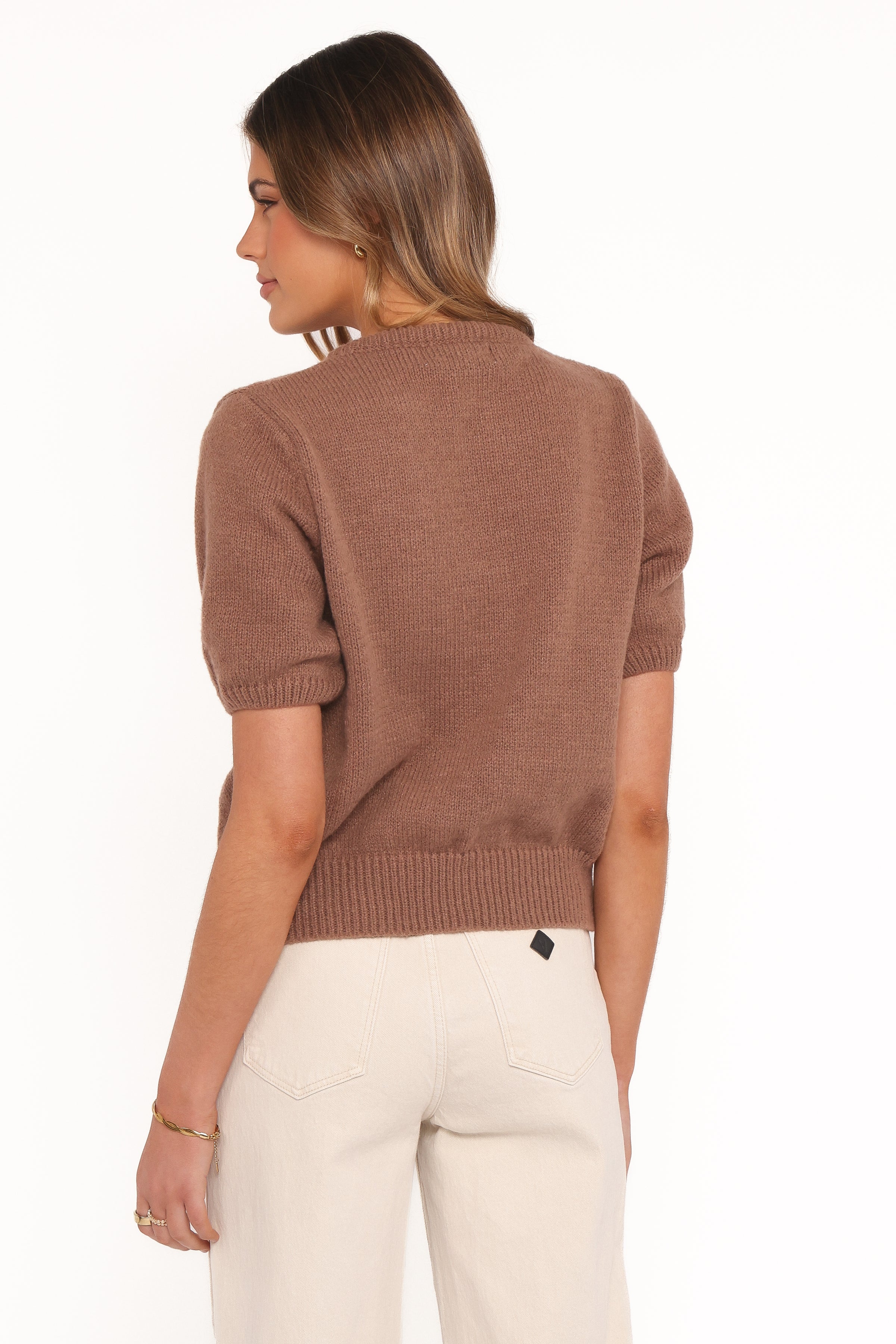 Petal and Pup USA TOPS Koskie Tie Knit Top - Chocolate