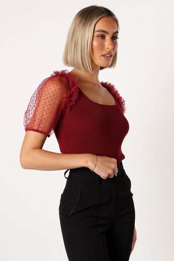 Petal and Pup USA TOPS Kristen Bodysuit - Burgundy