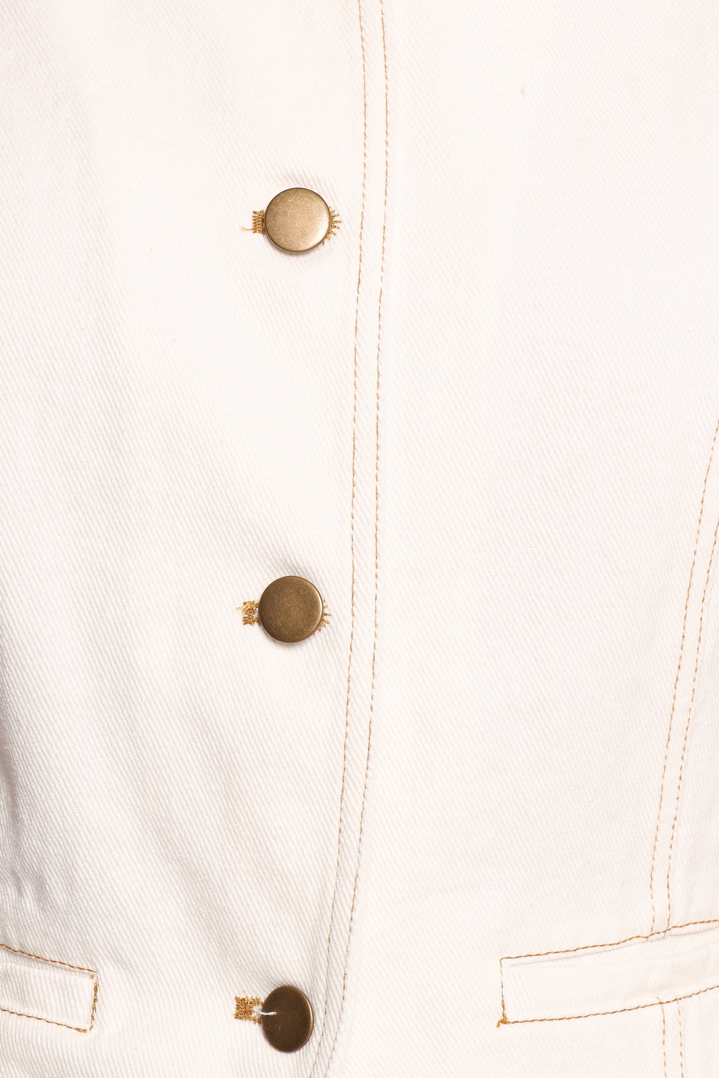 Petal and Pup USA TOPS Kristy Denim Vest - White