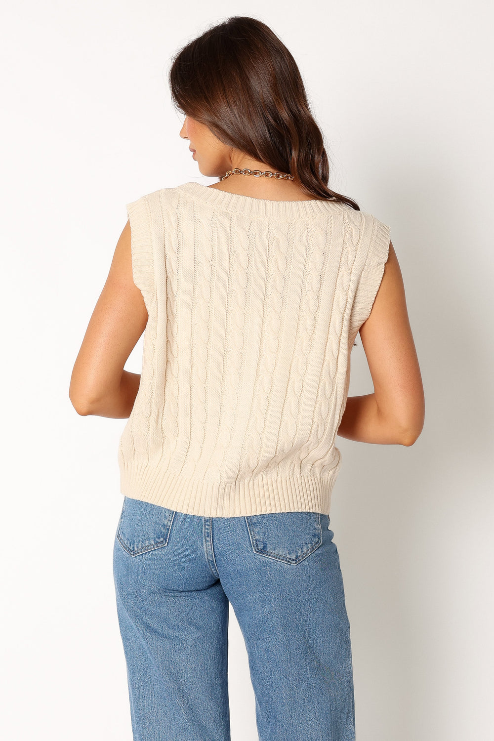 Petal and Pup USA TOPS Kyle Knit Vest - Cream
