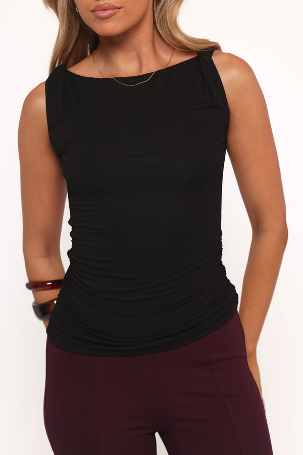Petal and Pup USA TOPS Lainey Twist Knit Top - Black