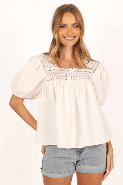 Lala Top - White - Petal & Pup USA