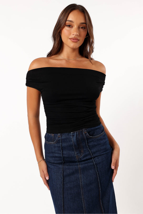 Petal and Pup USA TOPS Lanna Off Shoulder Top - Black