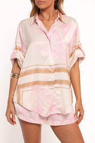 Petal and Pup USA TOPS Lara Shirt - Pink Print
