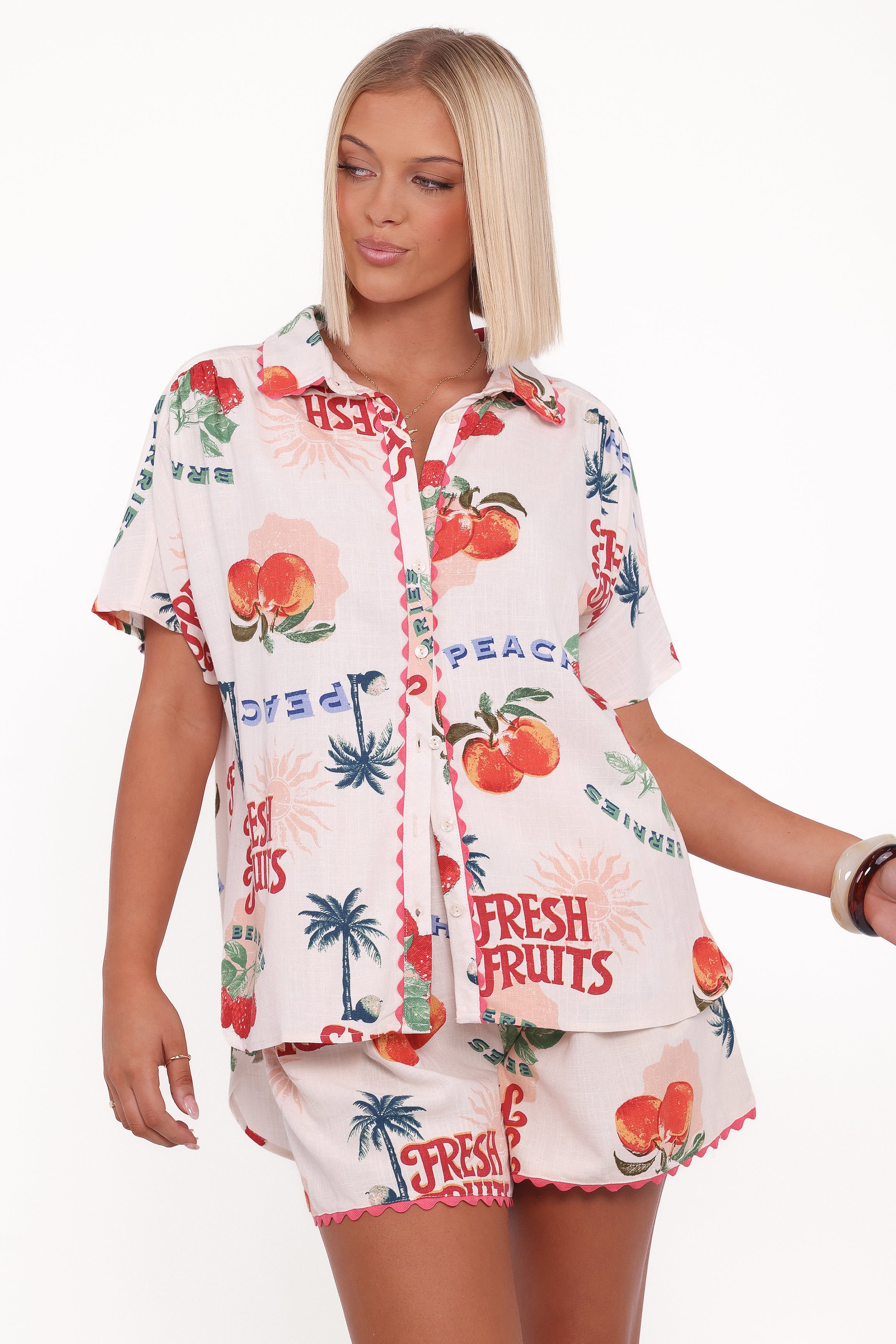 Petal and Pup USA TOPS Lars Short Sleeve Shirt - Tutti Frutti (Hold for Amazon)