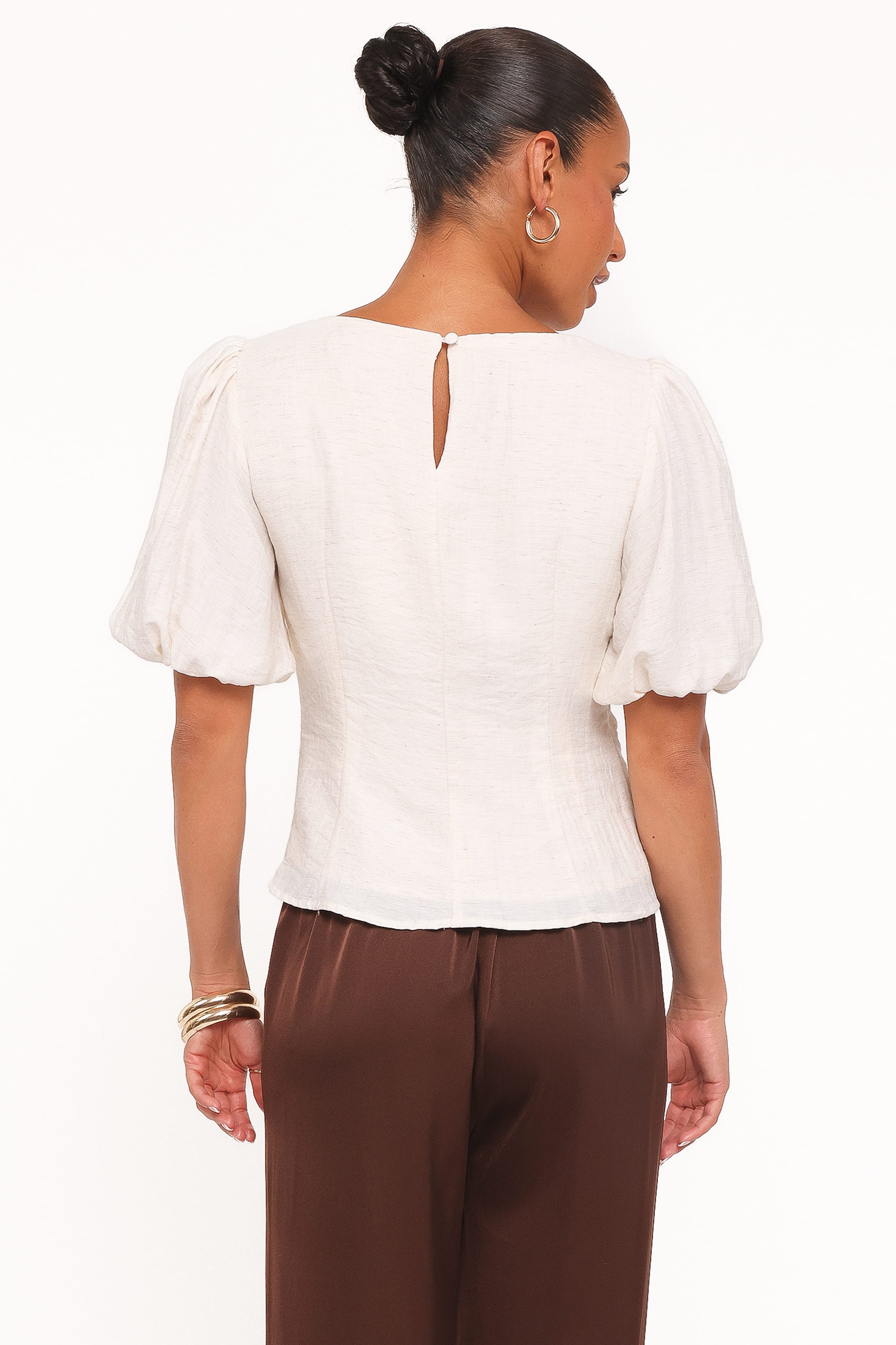Petal and Pup USA TOPS Laurel Puff Sleeve Top - Ivory