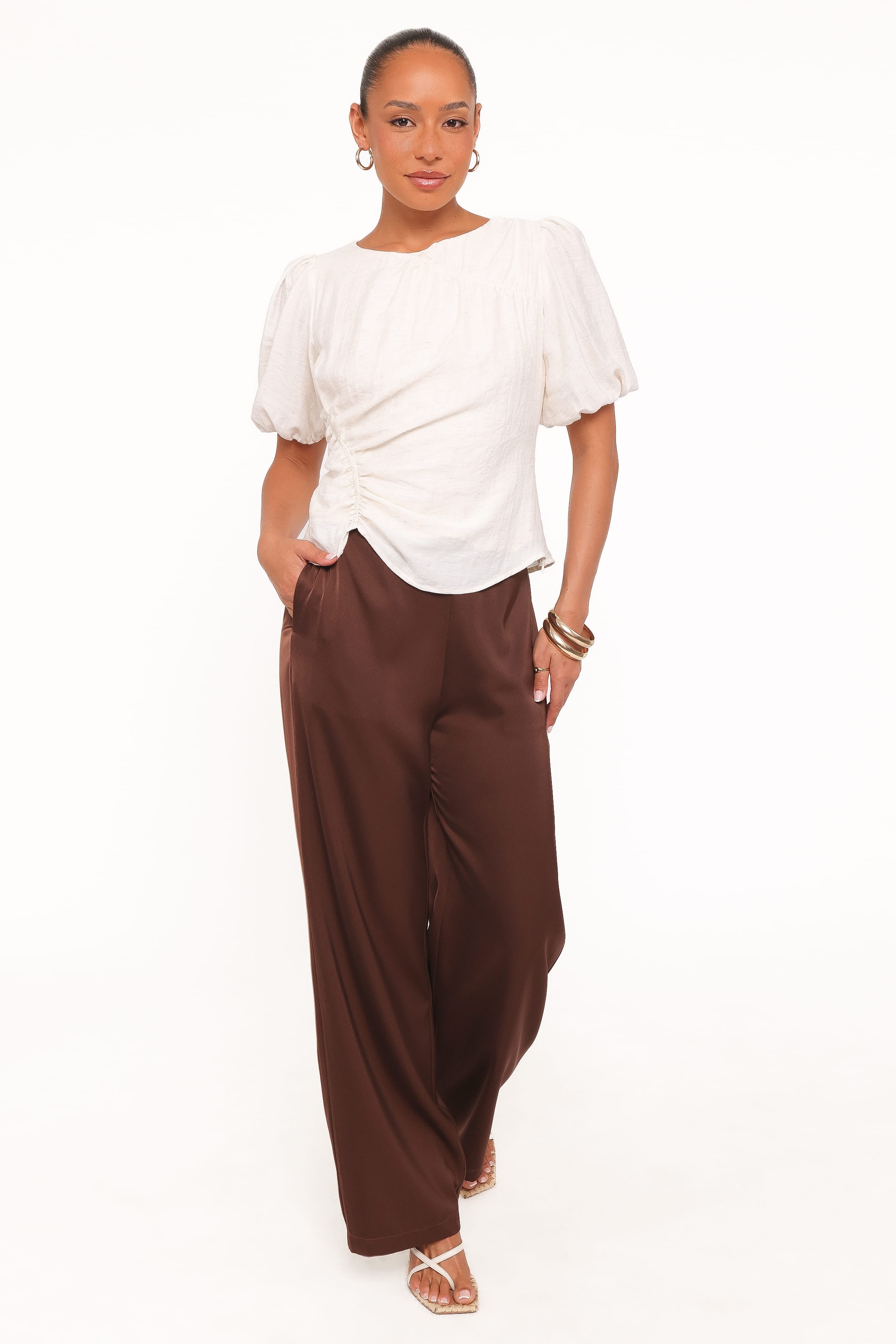 Petal and Pup USA TOPS Laurel Puff Sleeve Top - Ivory