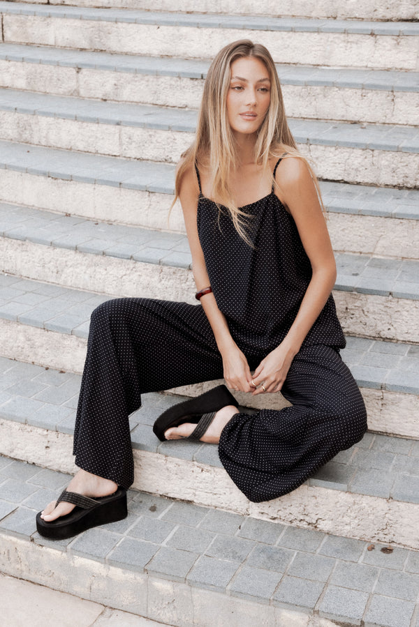 Petal and Pup USA TOPS Lexi Top - Black Polkadot