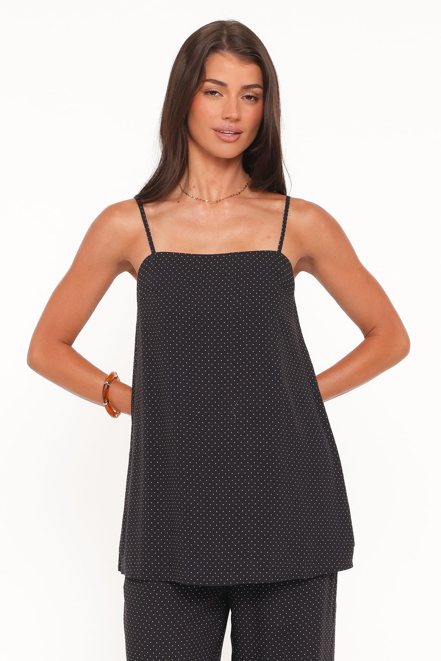 Petal and Pup USA TOPS Lexi Top - Black Polkadot