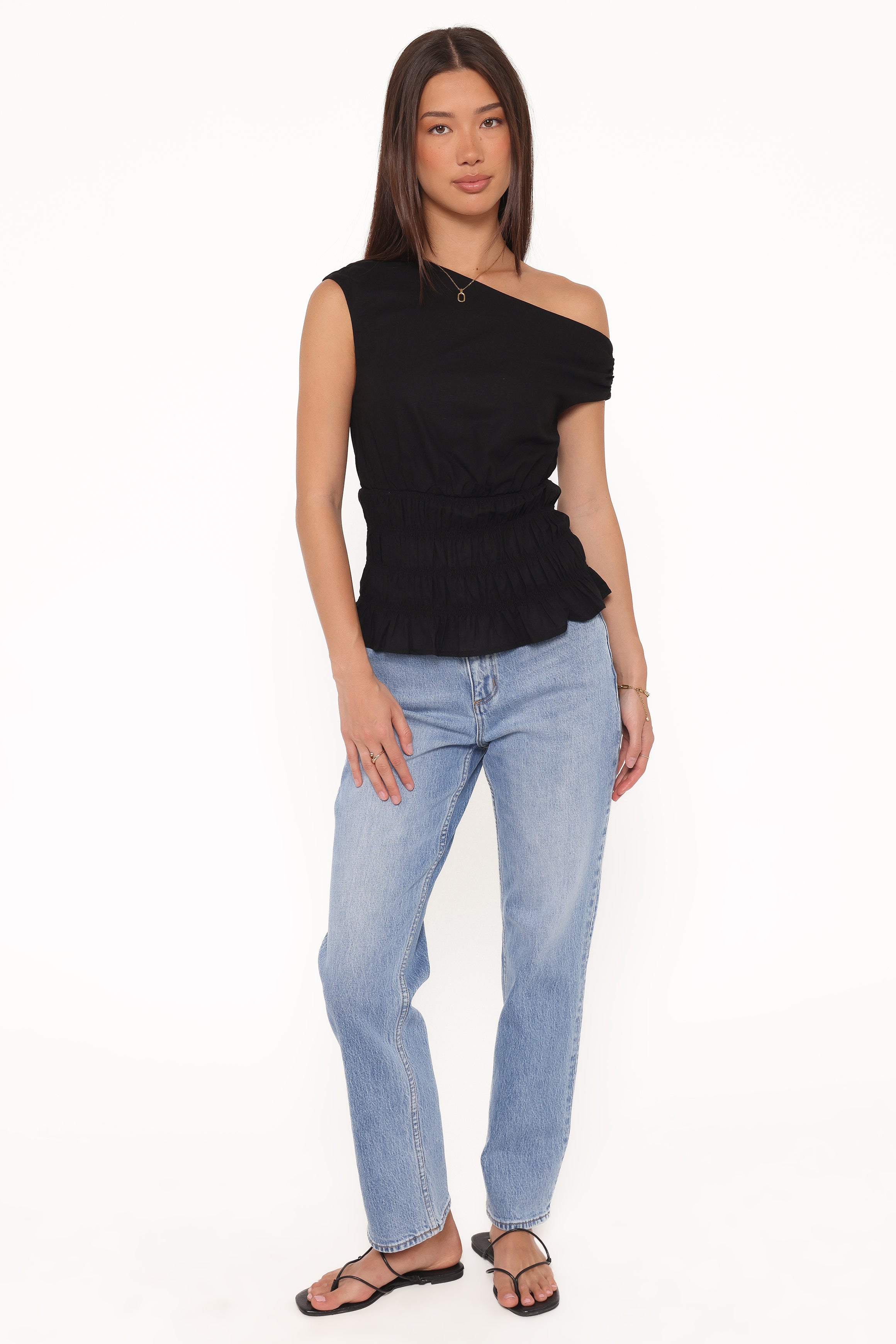 Petal and Pup USA TOPS Lia Off Shoulder Top - Black