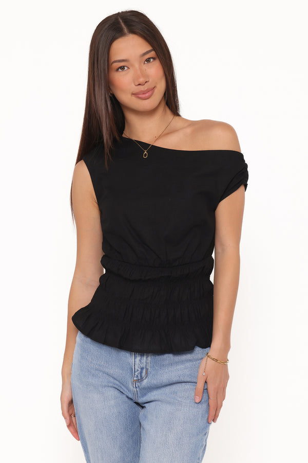 Petal and Pup USA TOPS Lia Off Shoulder Top - Black