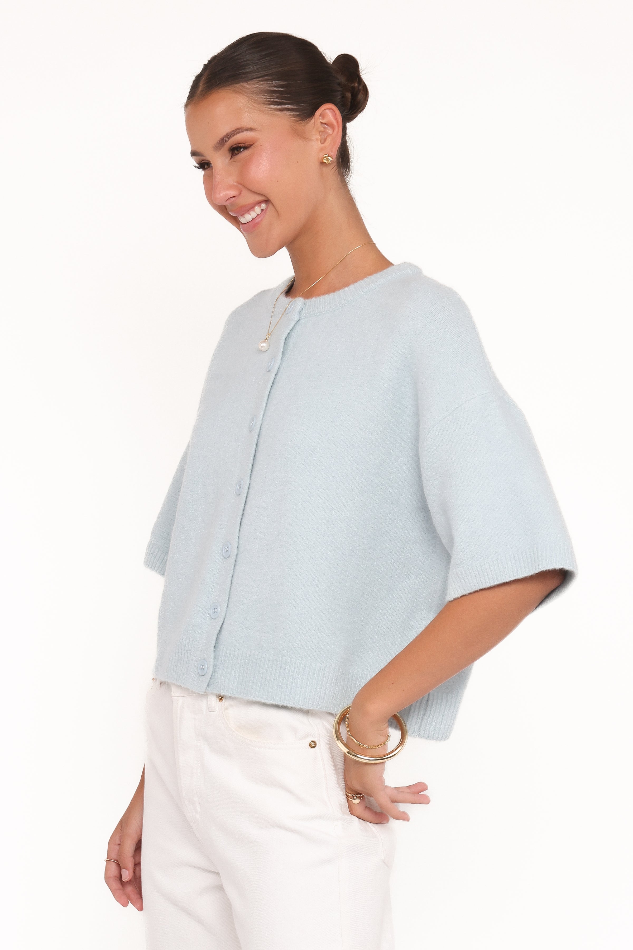 Petal and Pup USA TOPS Lilith Knit Top - Blue