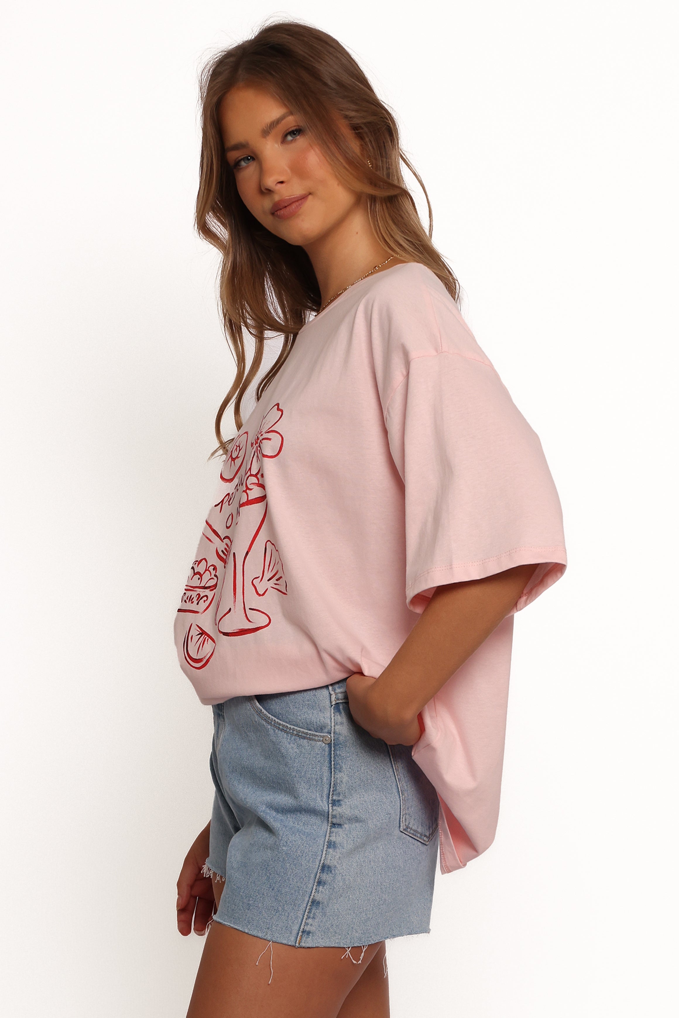 Petal and Pup USA TOPS Loa Graphic Tee - Pink/Red