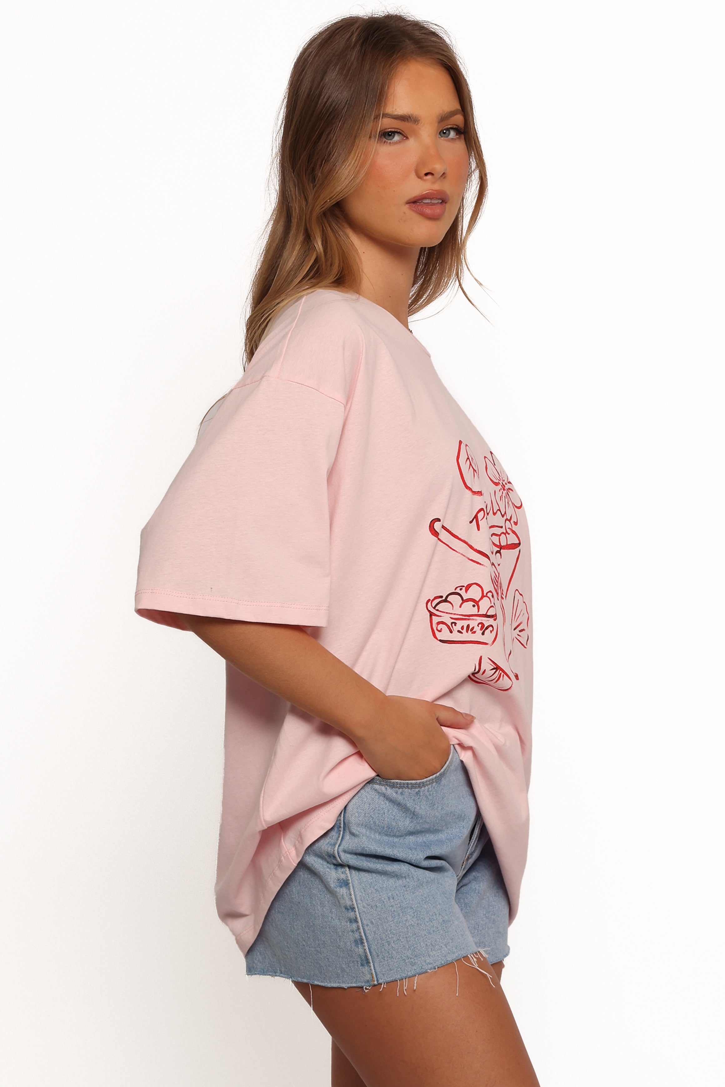 Petal and Pup USA TOPS Loa Graphic Tee - Pink/Red