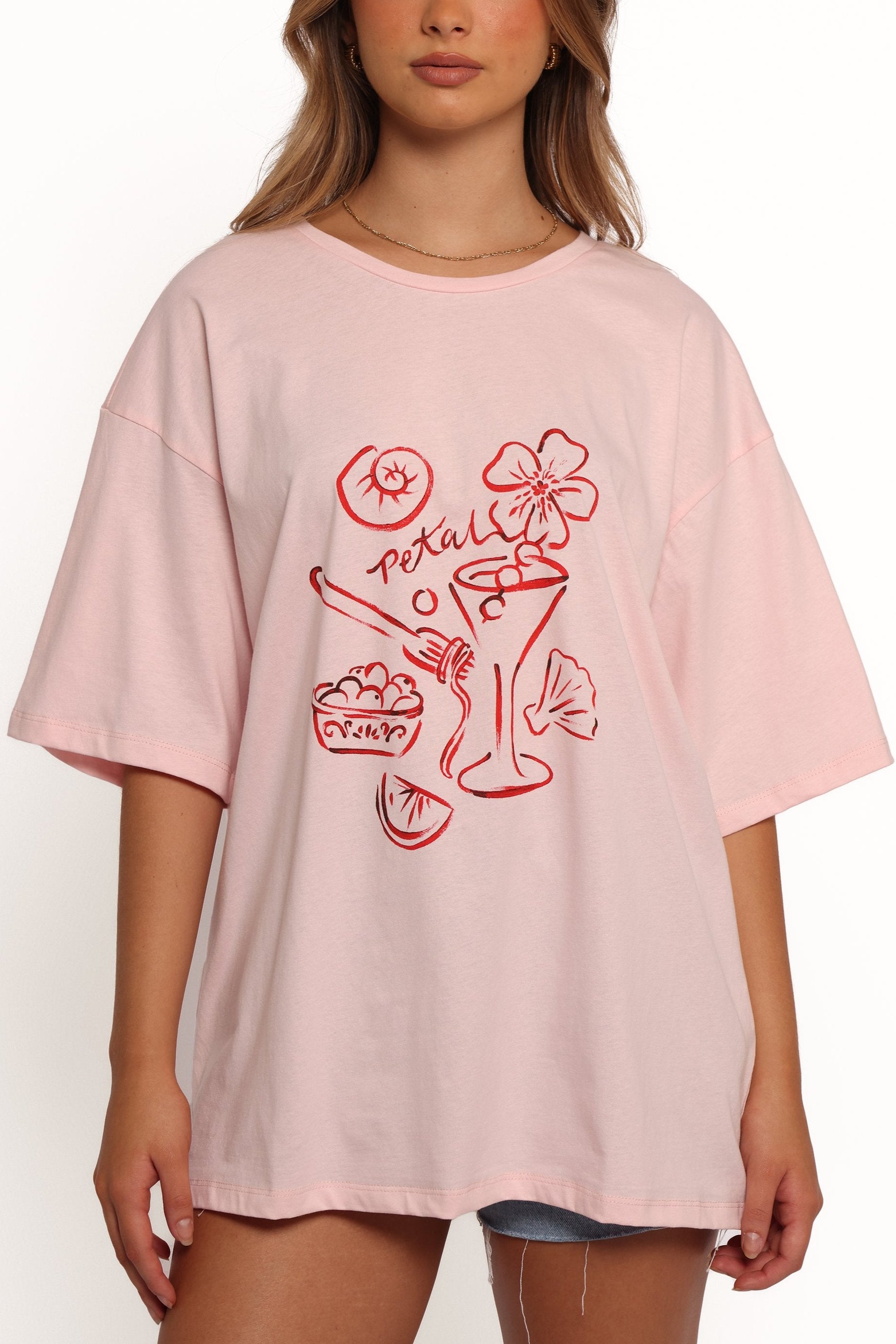 Petal and Pup USA TOPS Loa Graphic Tee - Pink/Red