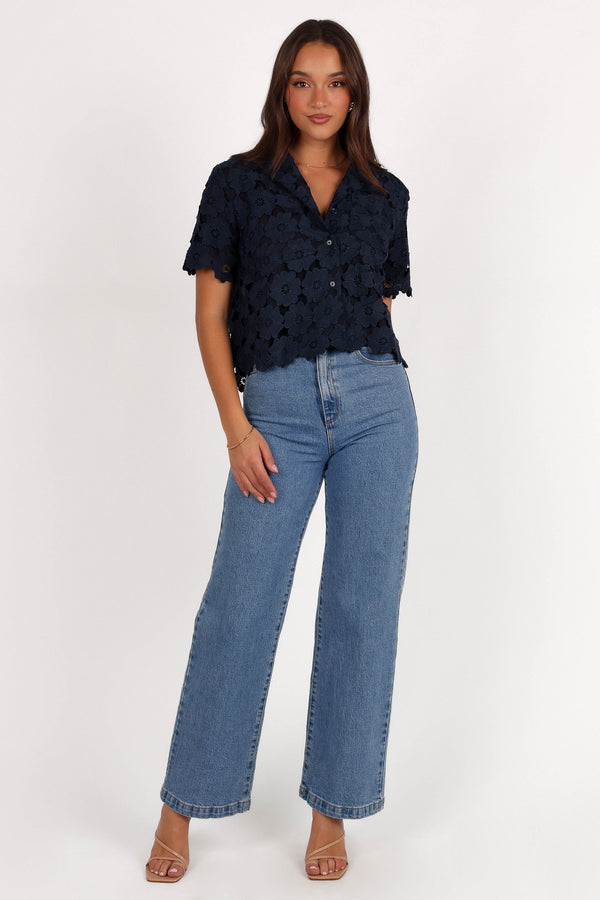 Petal and Pup USA TOPS Locale Top - Navy