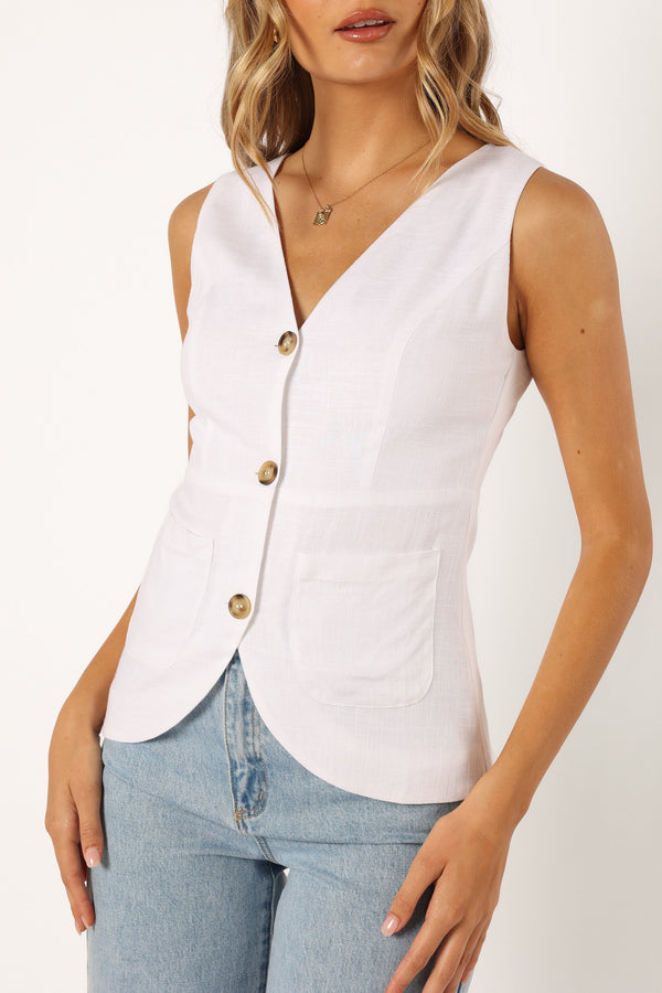 Petal and Pup USA TOPS Lola Vest - White