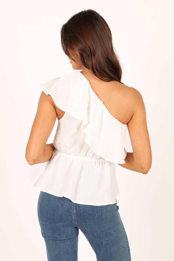 Petal and Pup USA TOPS Lorah One Shoulder Top - White