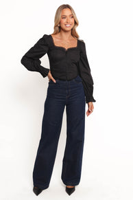 Petal and Pup USA TOPS Lorelei Corset Top - Black