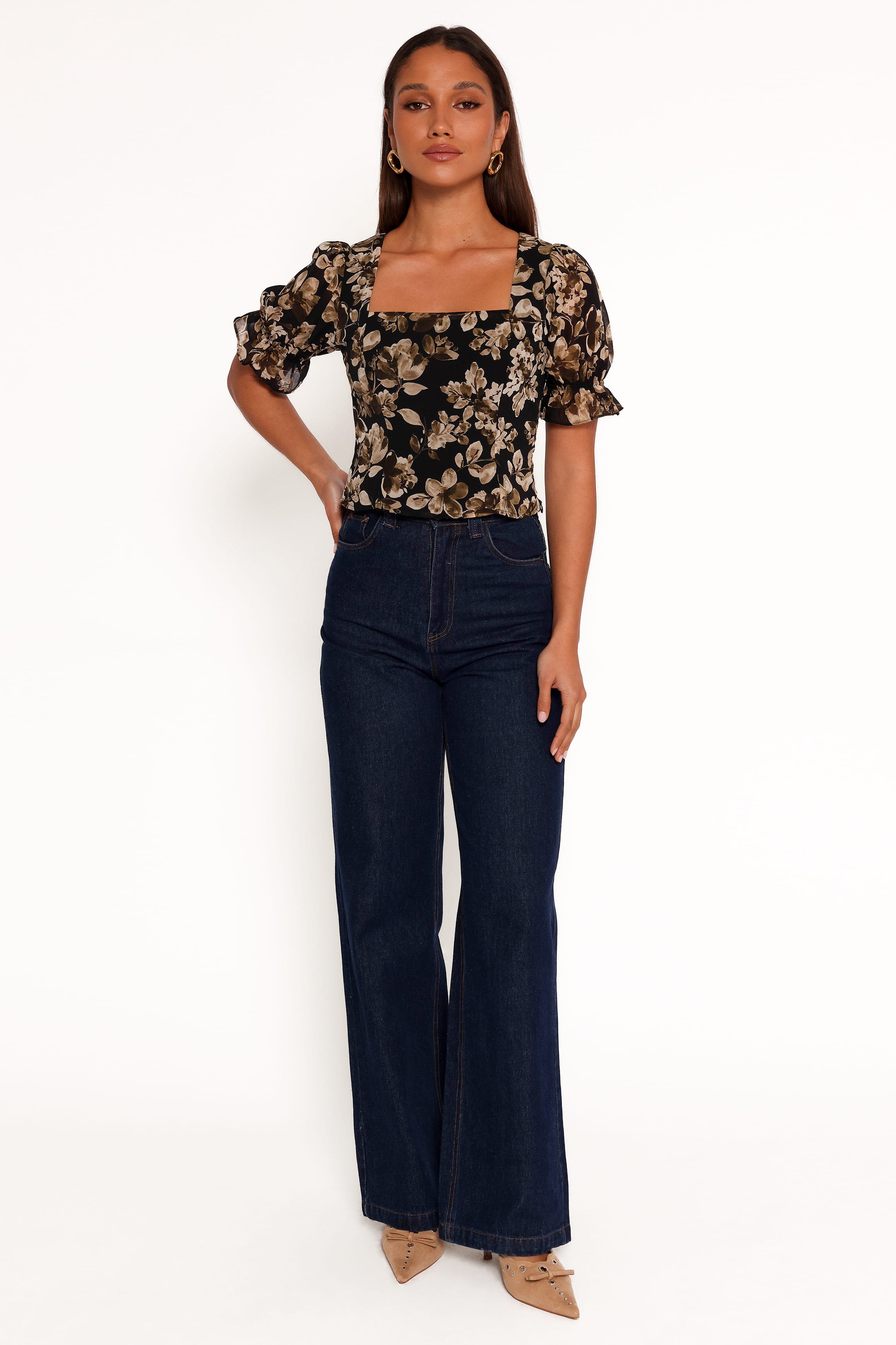 Petal and Pup USA TOPS Lucie Top - Midnight Taupe