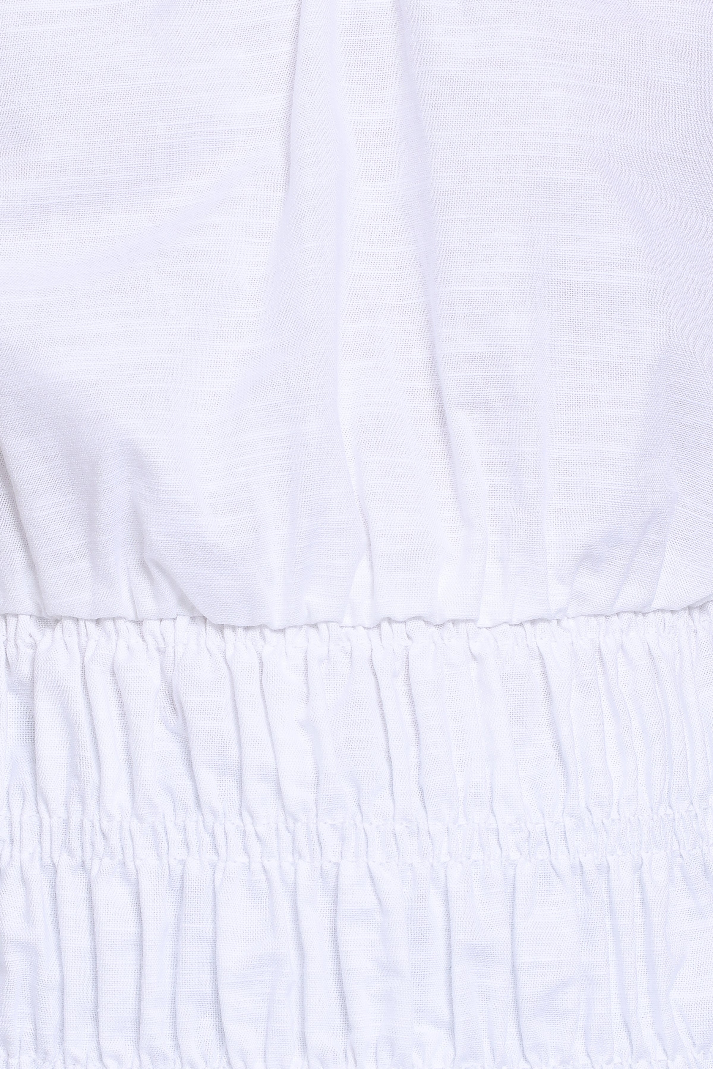 Petal and Pup USA TOPS Lucilla Shirred Waist Top - White