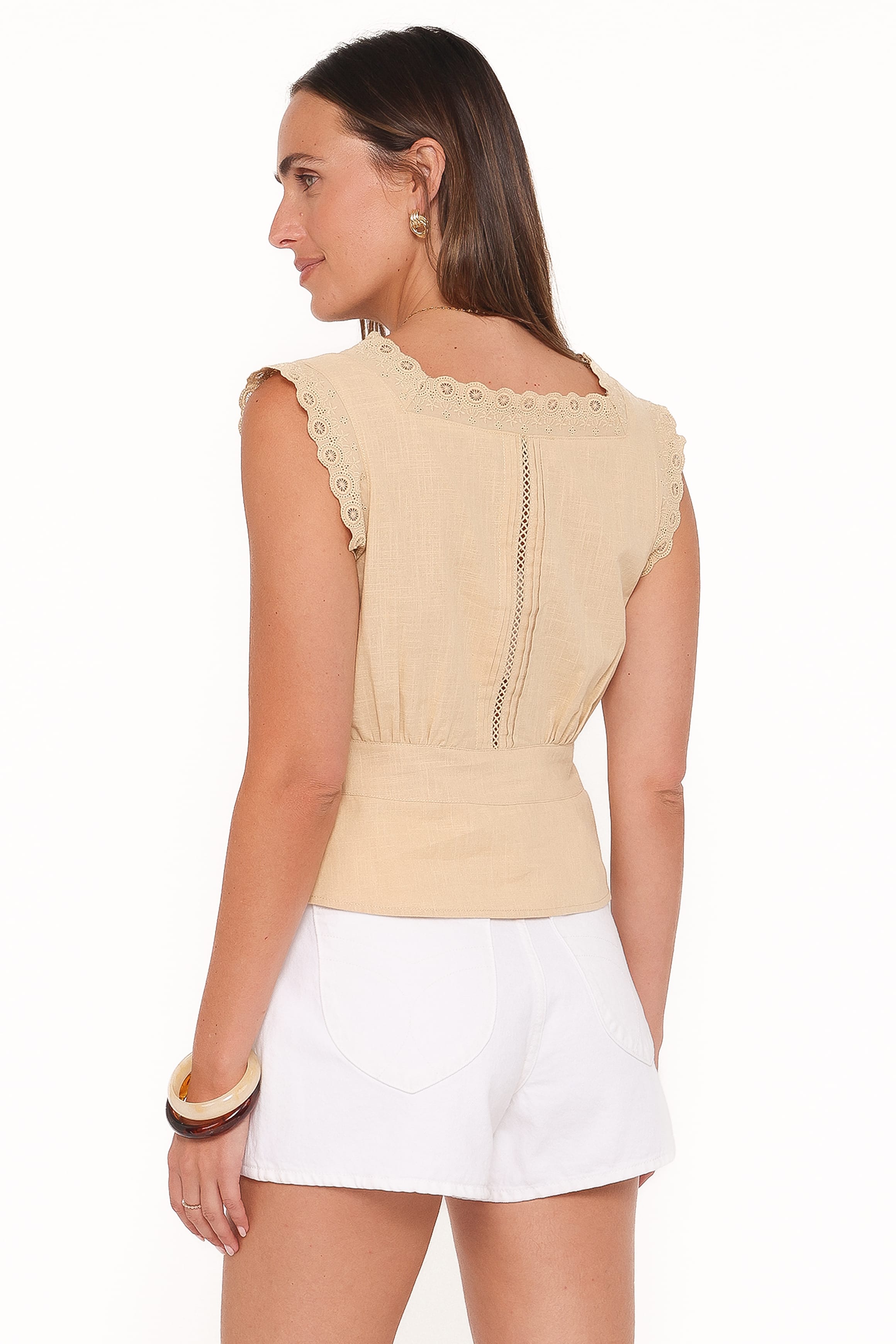 Petal and Pup USA TOPS Luke Button Top - Khaki