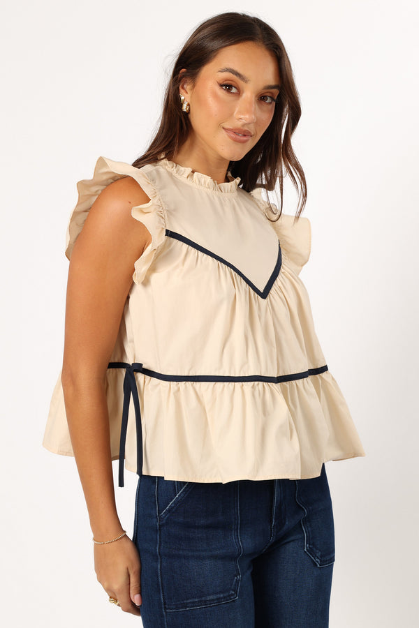 Petal and Pup USA TOPS Lynn Ruffle Top - Ivory