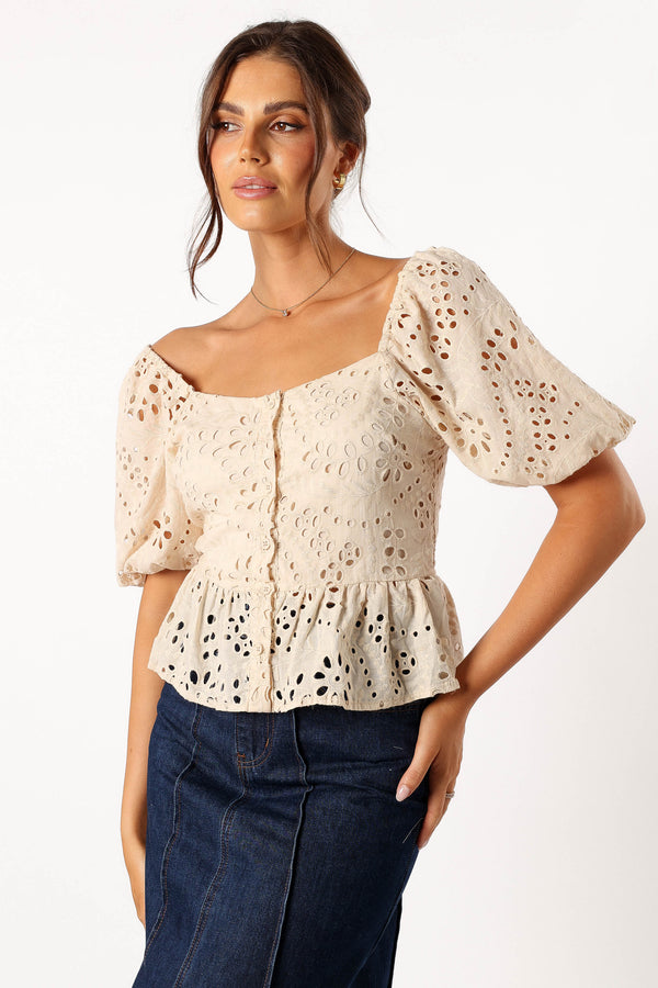 Petal and Pup USA TOPS Madie Top - Beige