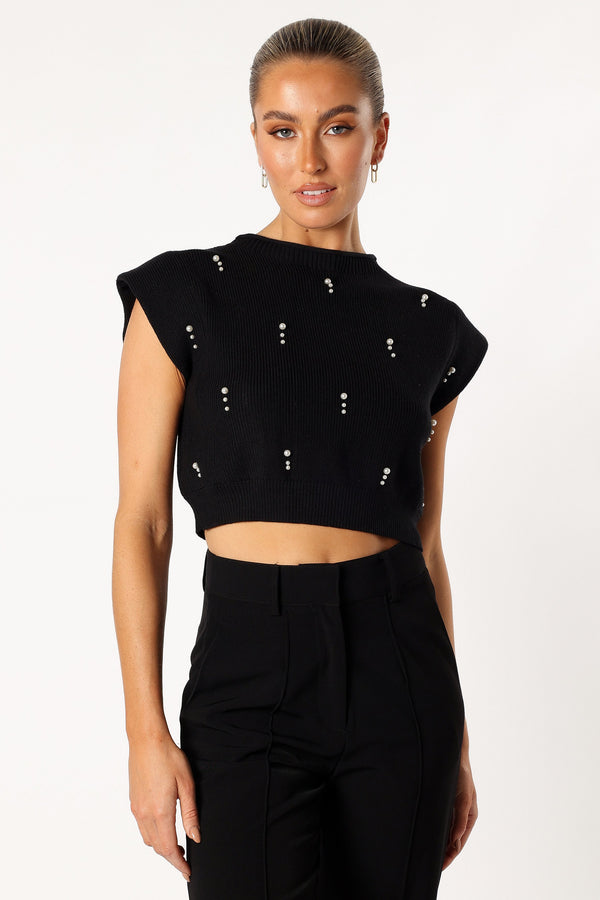 Petal and Pup USA TOPS Malani Beaded Top - Black