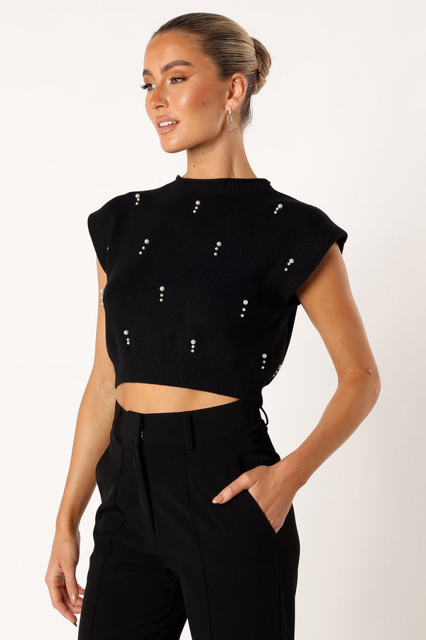 Petal and Pup USA TOPS Malani Beaded Top - Black