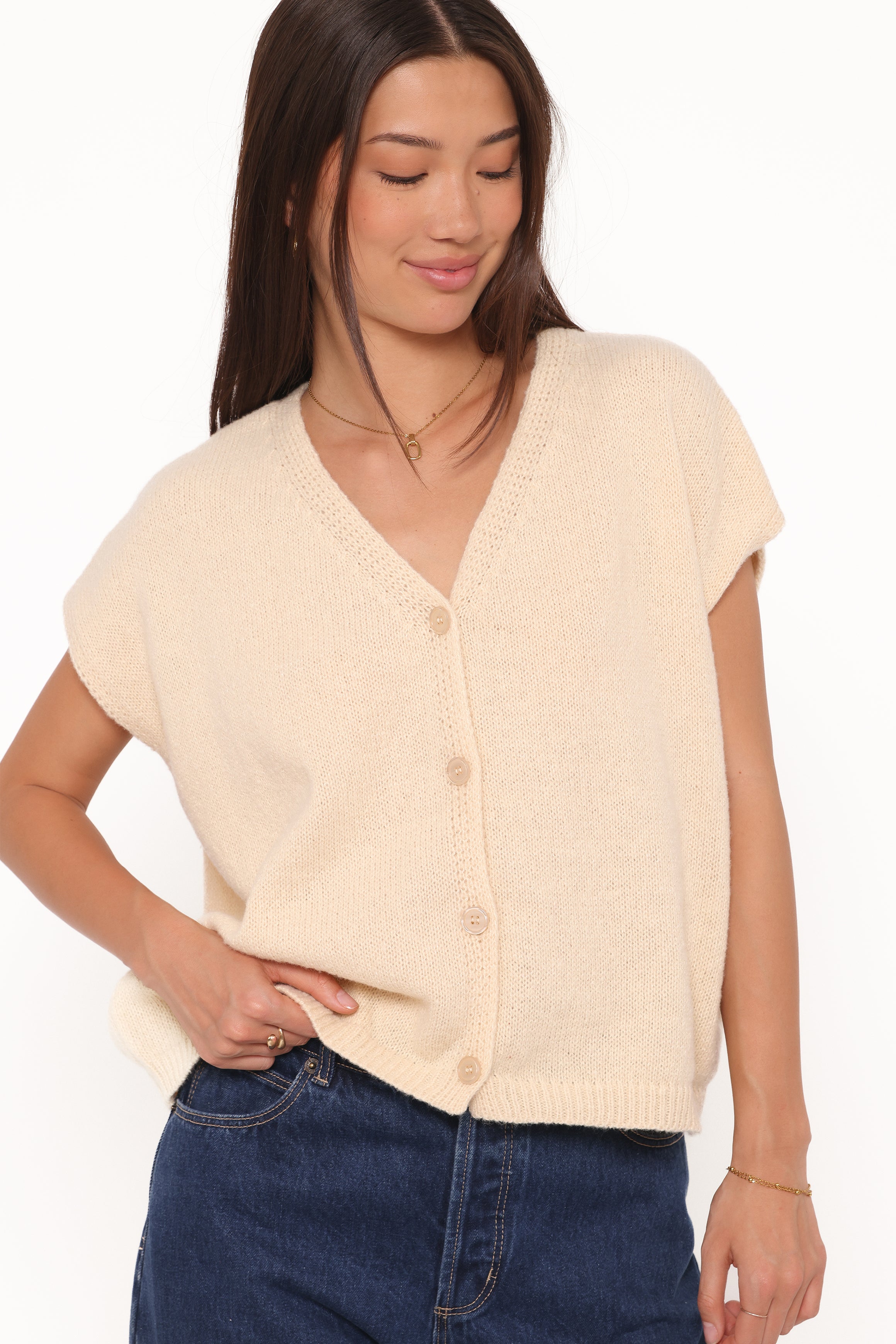 Petal and Pup USA TOPS Mariana Knit Vest - Lemon