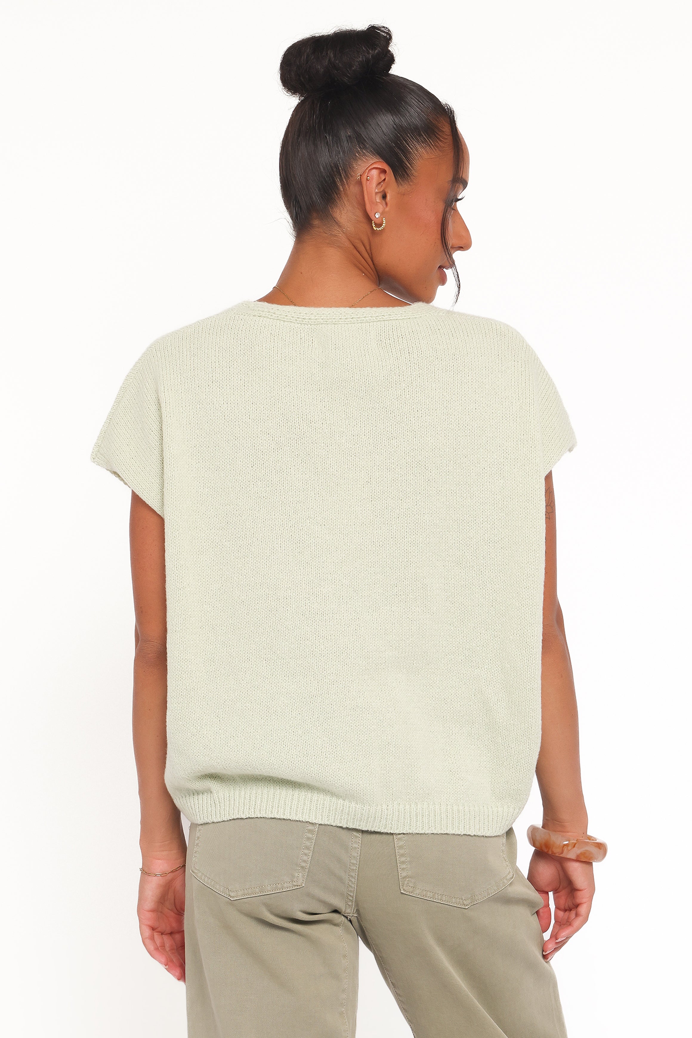 Petal and Pup USA TOPS Mariana Knit Vest - Sage