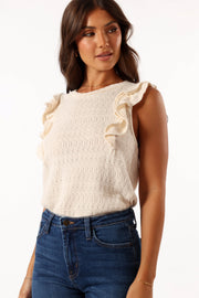 Petal and Pup USA TOPS Marlene Knit Top - Ivory
