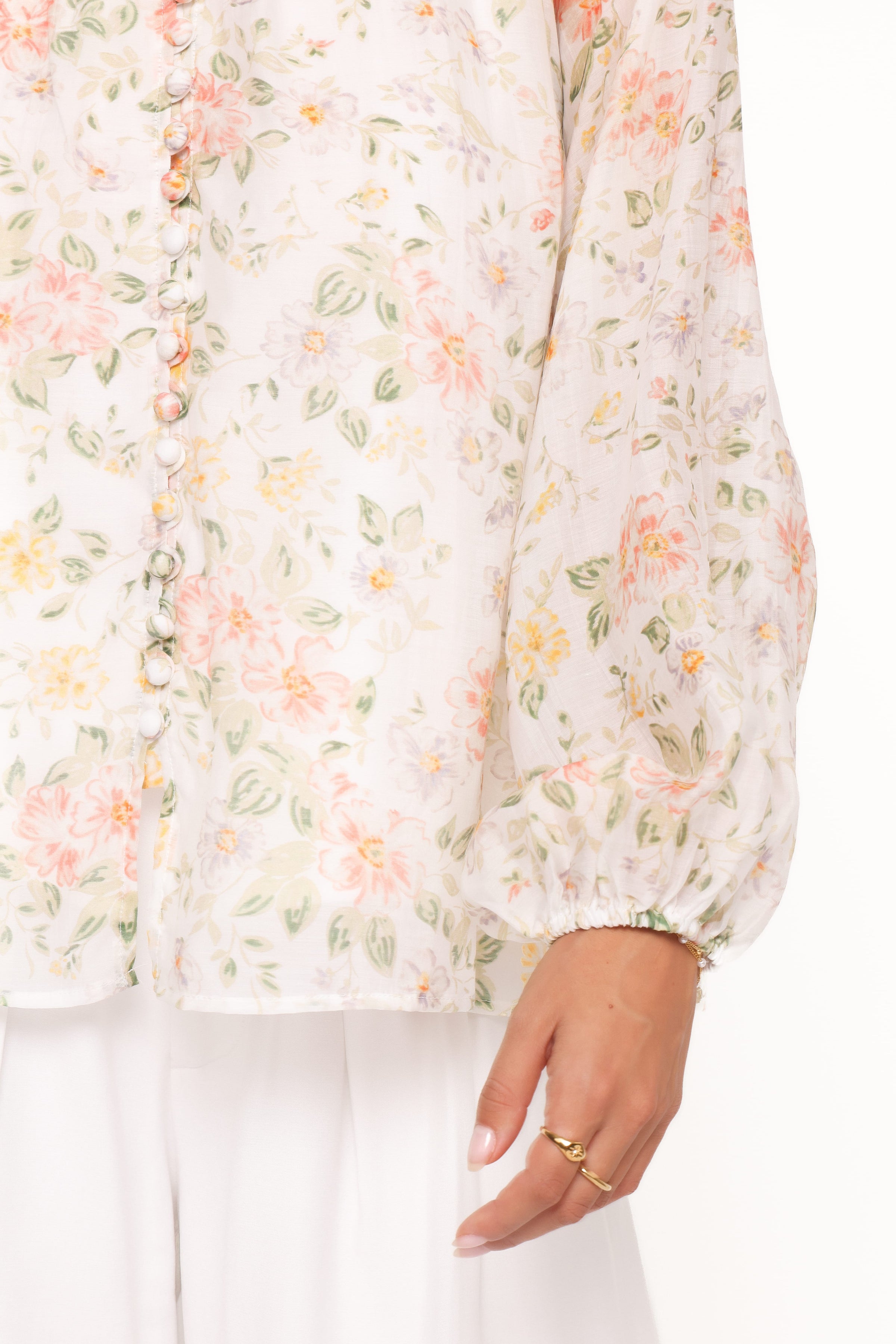 Petal and Pup USA TOPS Marni Top -  White Multi Floral