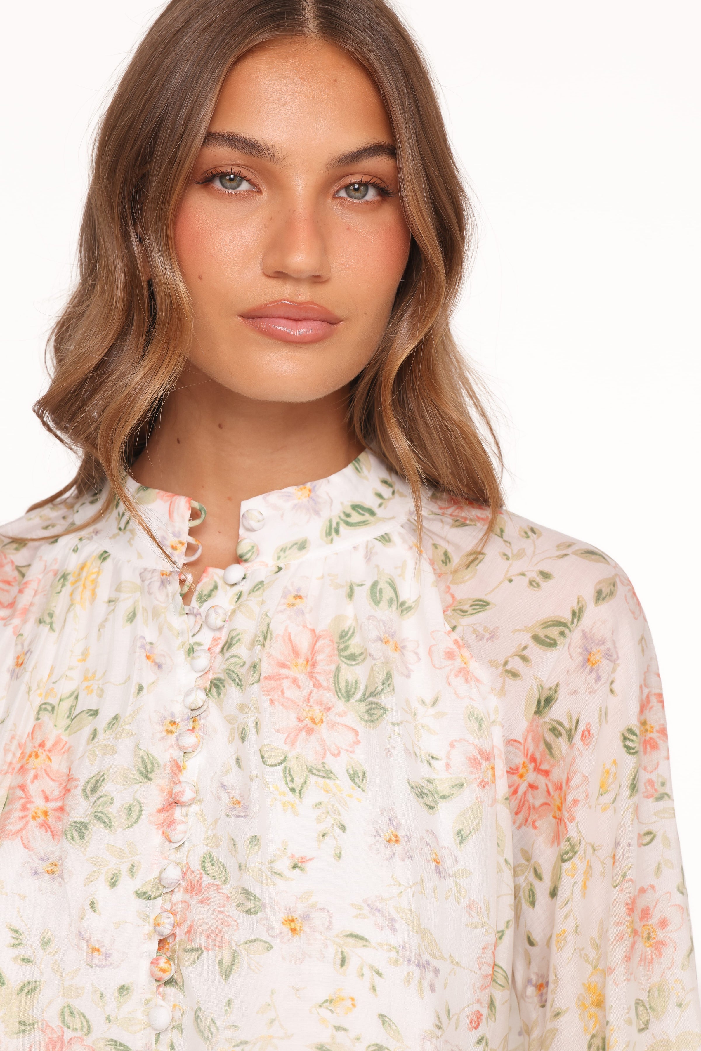 Petal and Pup USA TOPS Marni Top -  White Multi Floral