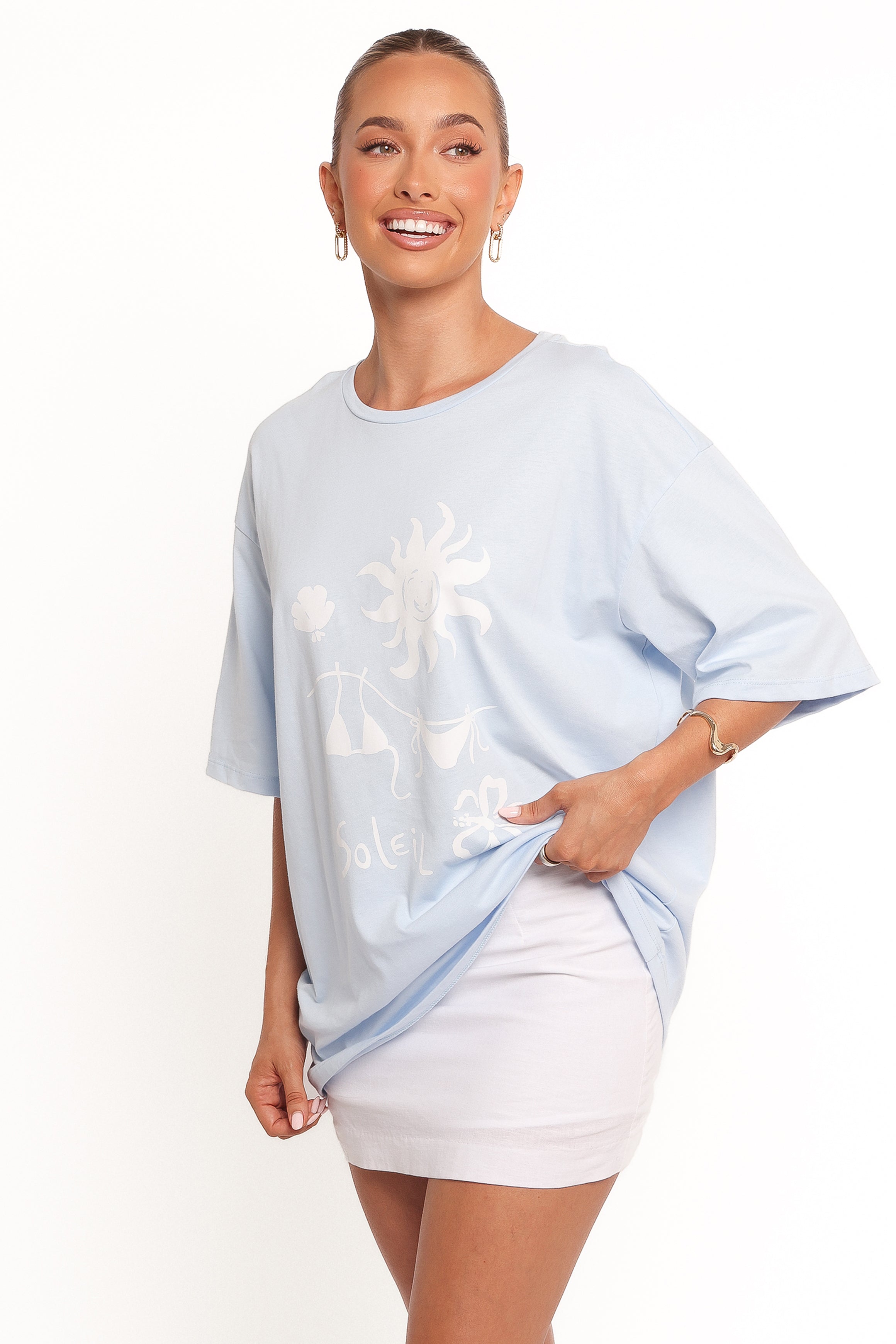 Petal and Pup USA TOPS Mia Graphic Tee - Blue Soleil