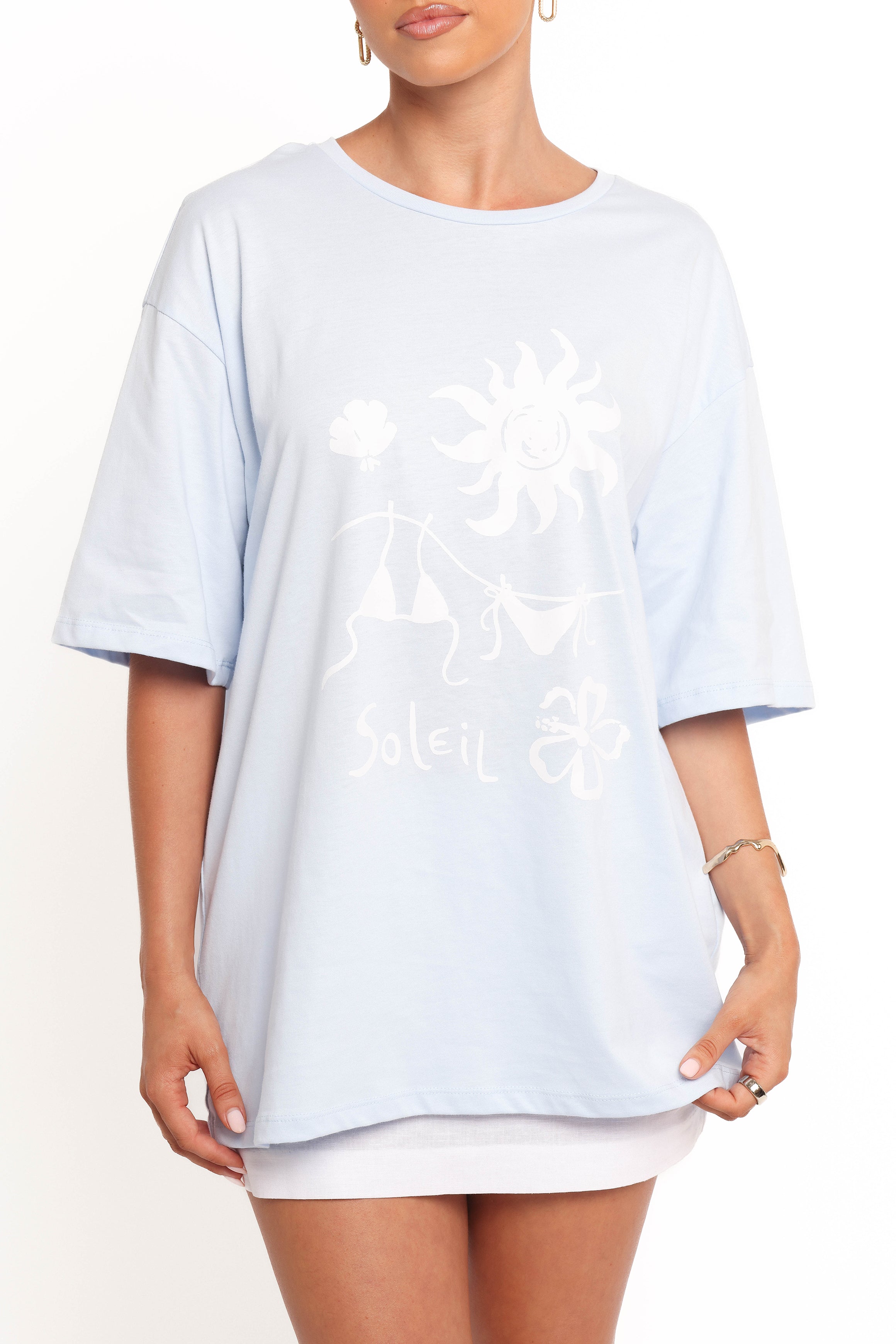 Petal and Pup USA TOPS Mia Graphic Tee - Blue Soleil