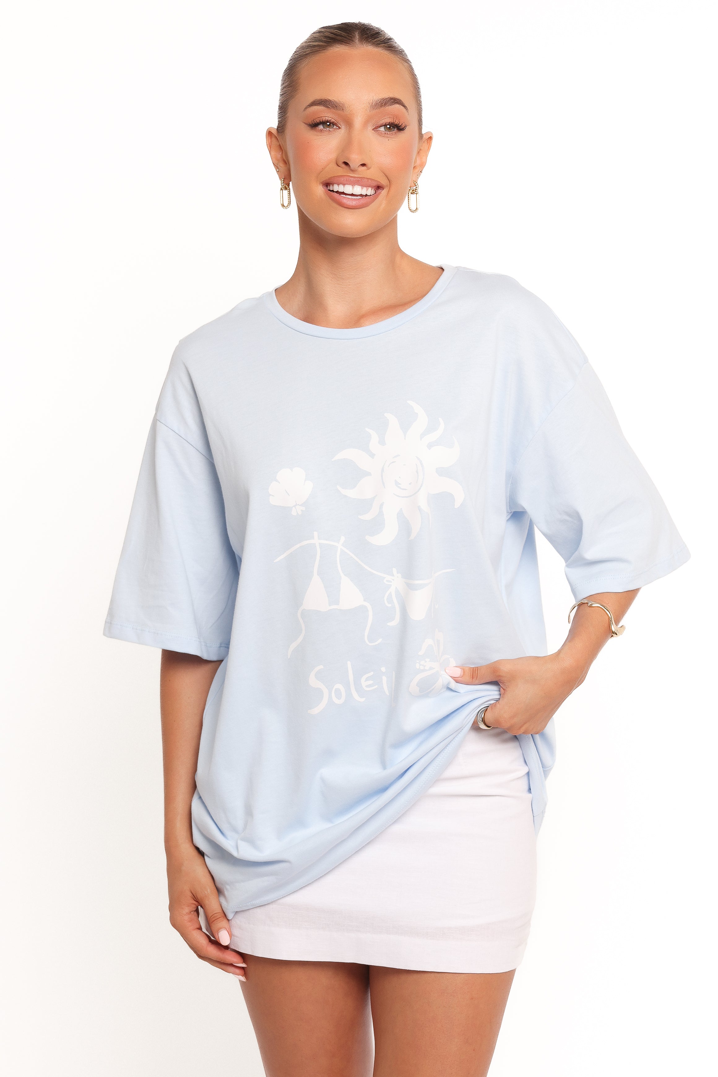 Petal and Pup USA TOPS Mia Graphic Tee - Blue Soleil