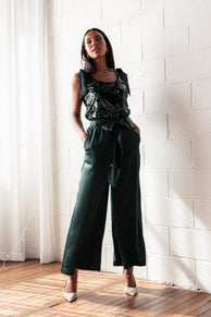 Petal and Pup USA TOPS Miah Sequin Top - Emerald