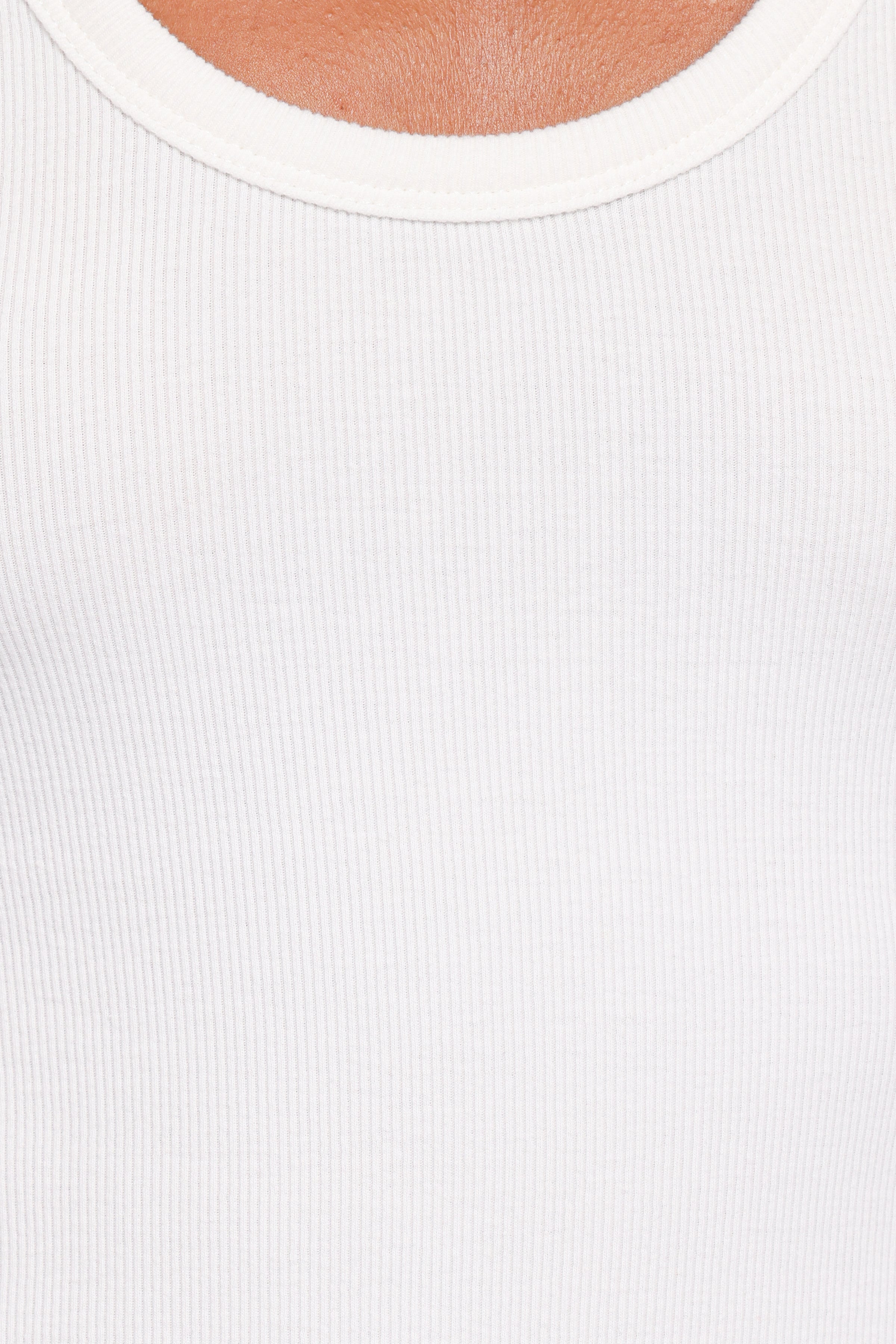 Petal and Pup USA TOPS Miles Racerback Rib Knit Tank Top - White