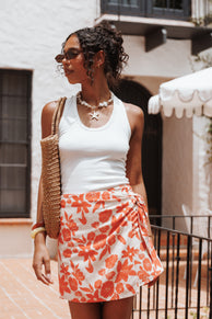 Petal and Pup USA TOPS Miles Racerback Rib Knit Tank Top - White