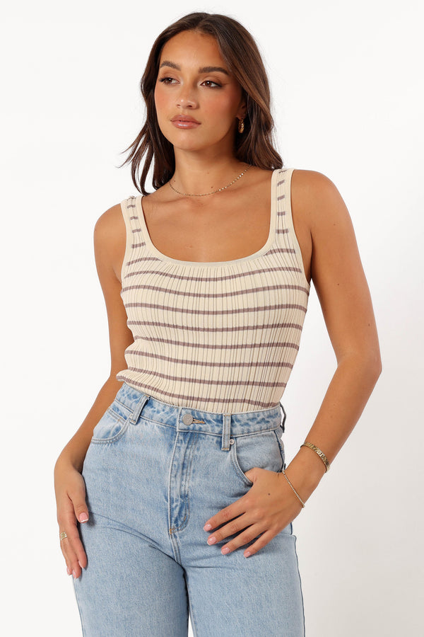 Petal and Pup USA TOPS Milla Knit Top - Cream Mocha