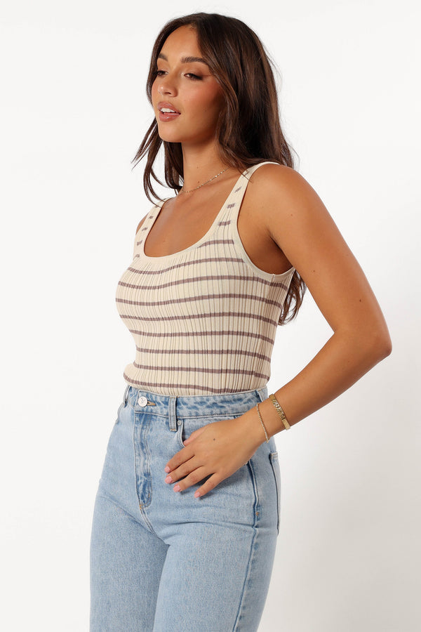 Petal and Pup USA TOPS Milla Knit Top - Cream Mocha