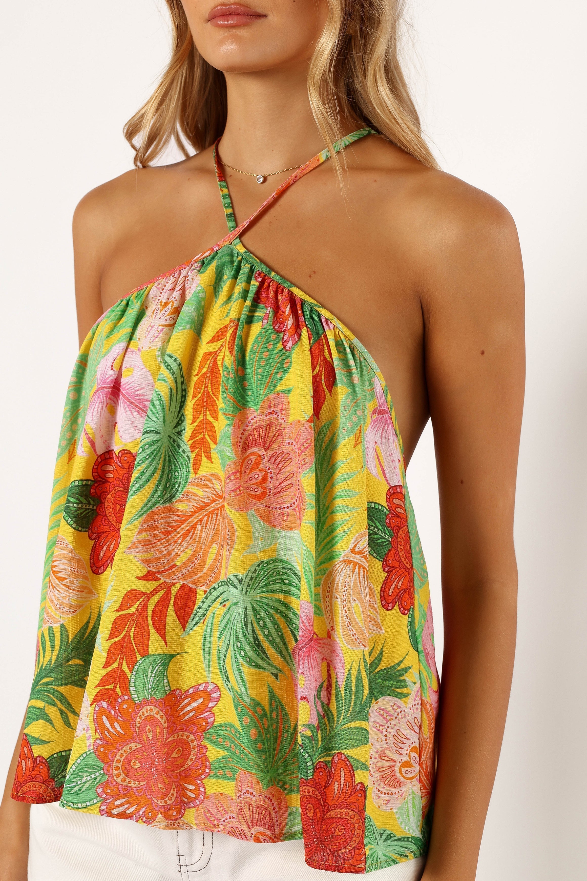 Petal and Pup USA TOPS Milton Halter Top - Leilani Print